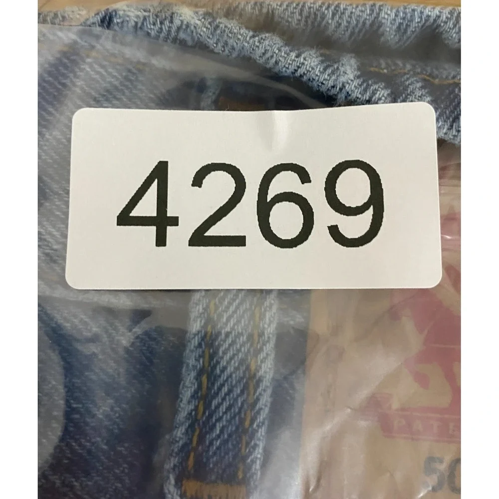 Levis‎ 501 Jeans Mens 40x30 Blue Med Wash Denim Button Fly Straight 100% Cotton